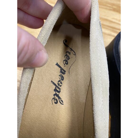 Free People Nico Women's 7 tan Suede Moc Toe Comfort Slip-On Platform Loafers - Picture 2 of 7
